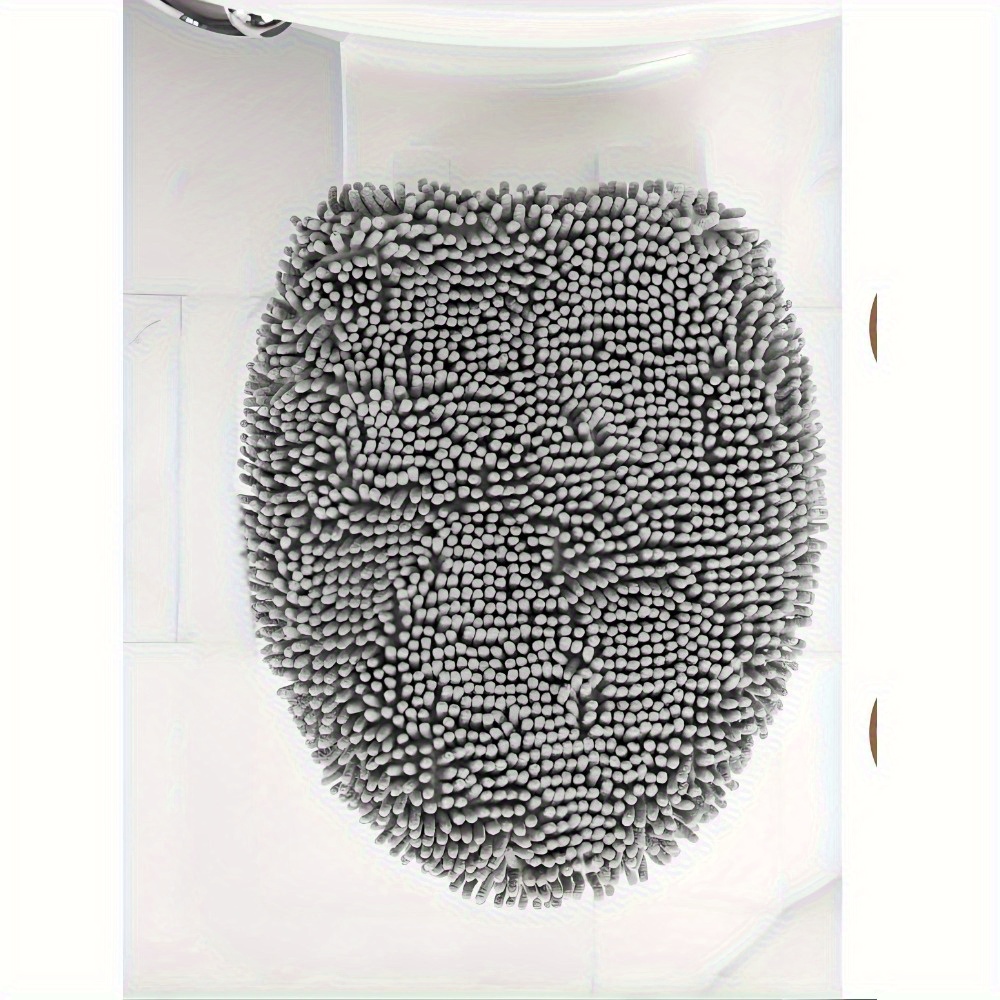 stretchable home bathroom ultra soft non slip mat set for toilet seat cover details 2