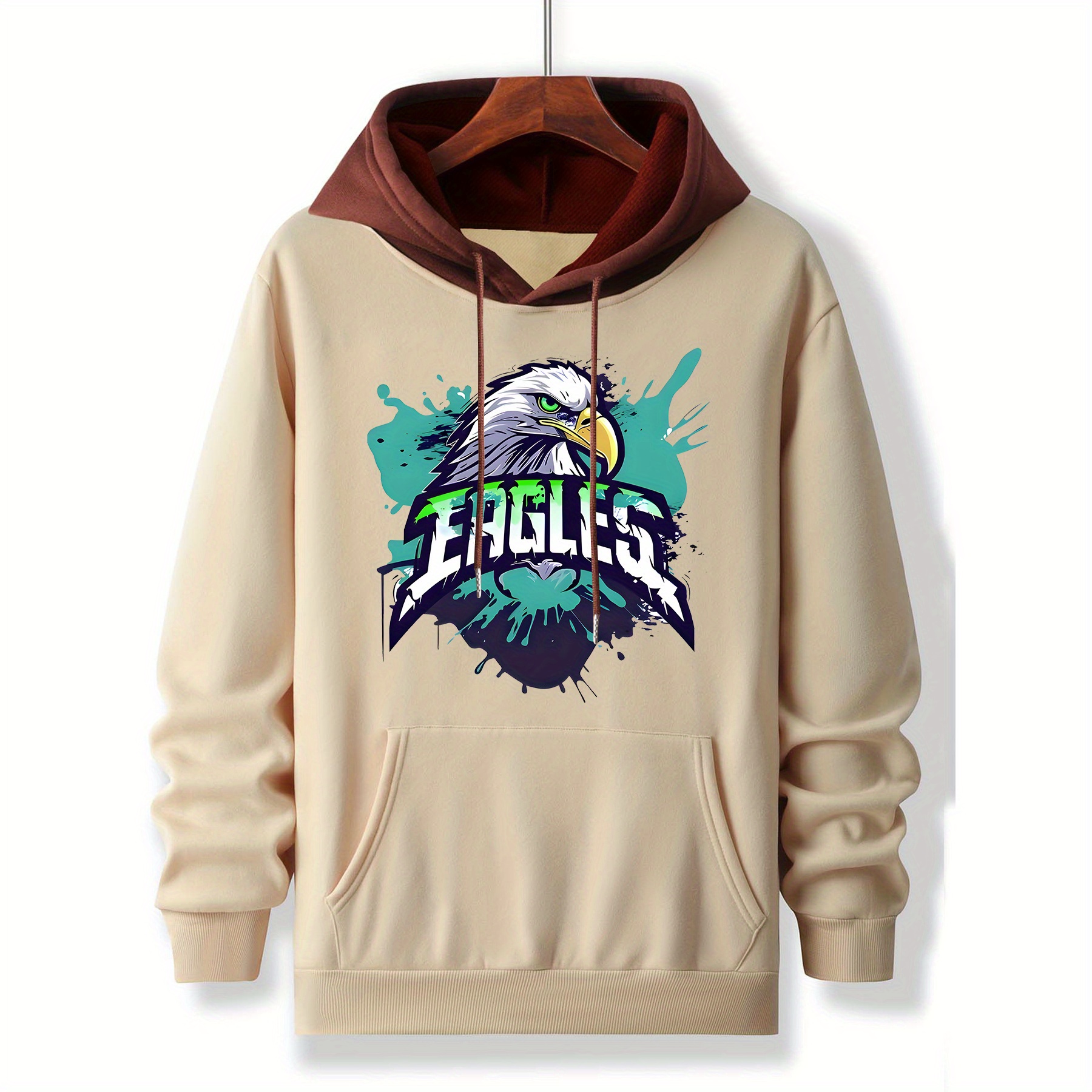 

[ Graphic ] Graphic , Polyester , Long Sleeves, Slight , For Men, Hooded Sweatshirt