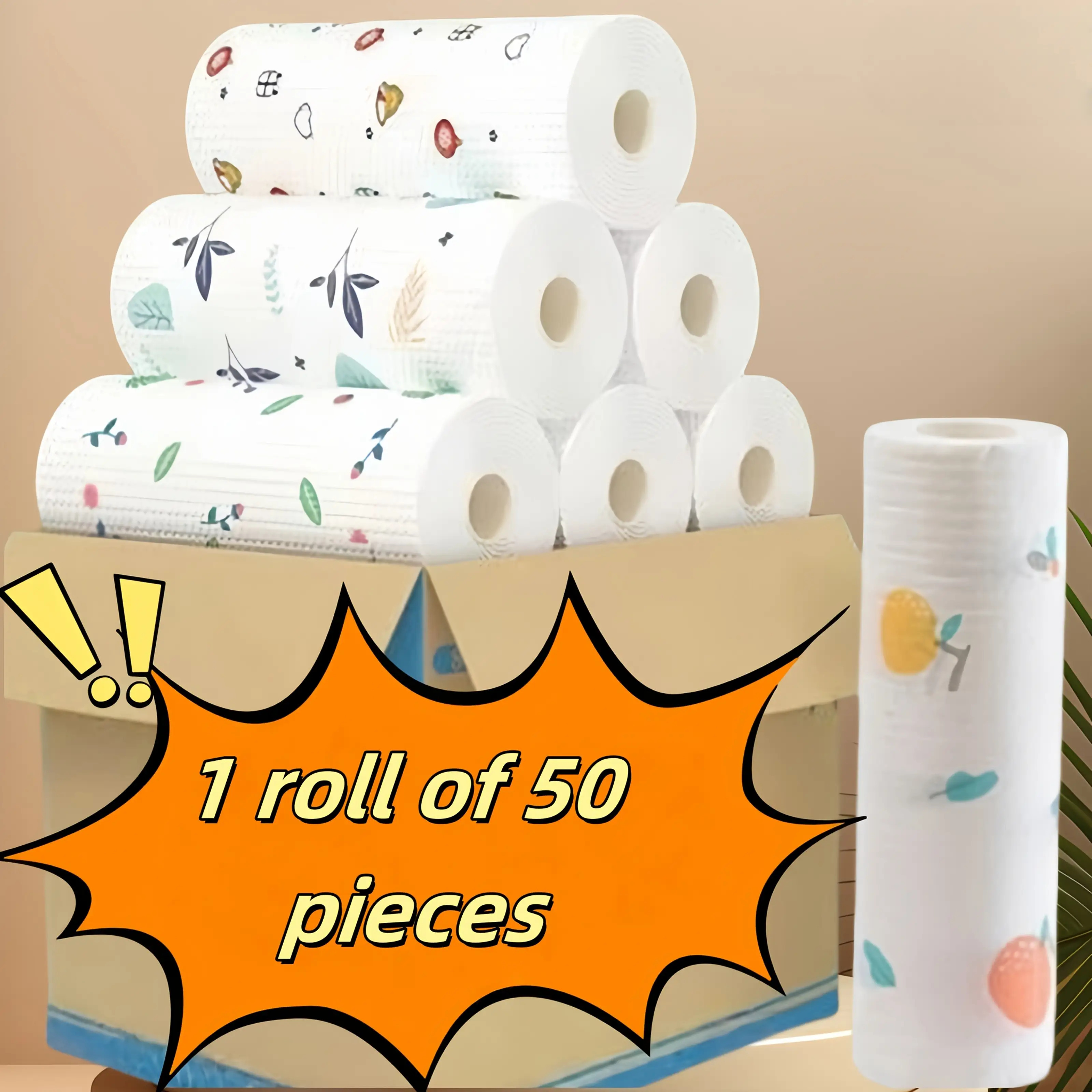 TEMU 100/50pcs Reusable Kitchen Cleaning, Multi-functional Washing Towels, Lazy Cleaning, Household Wiping Towels, Easy-to-clean Cleaning Products,