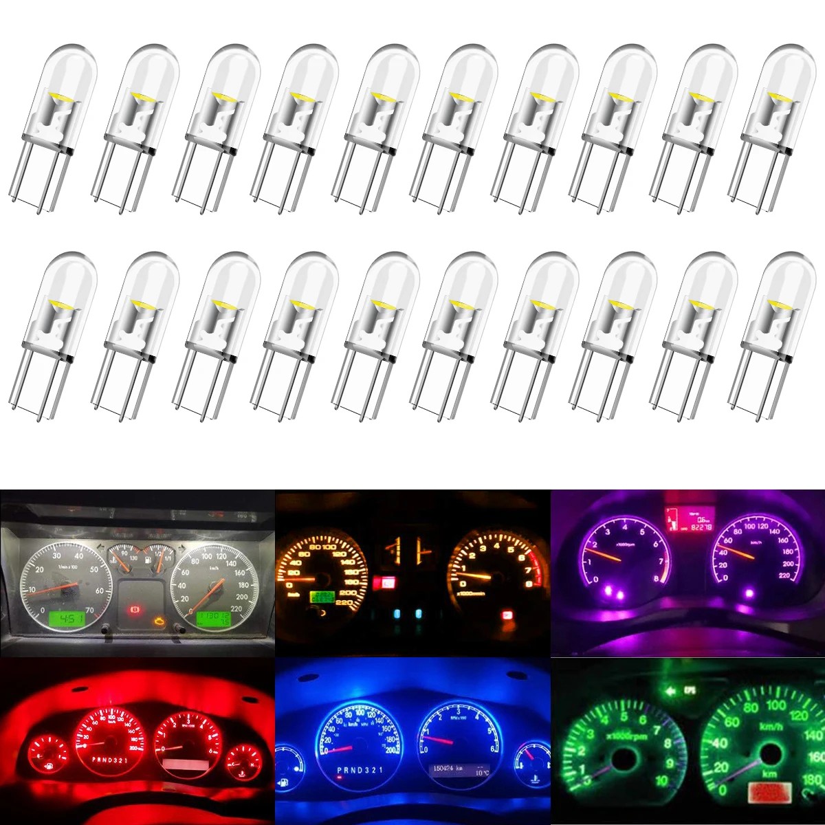 Red 10PCS Auto Car Interior LED Light Bulbs For Dome
