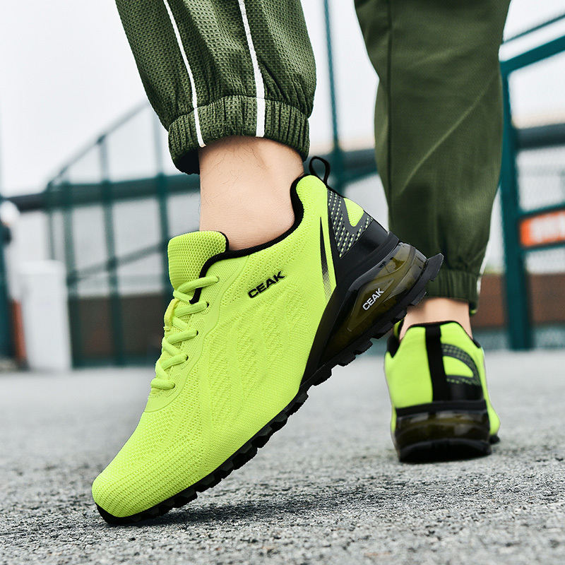 Men's Wide Width Elastic Closure Sneakers for Running & Walking
