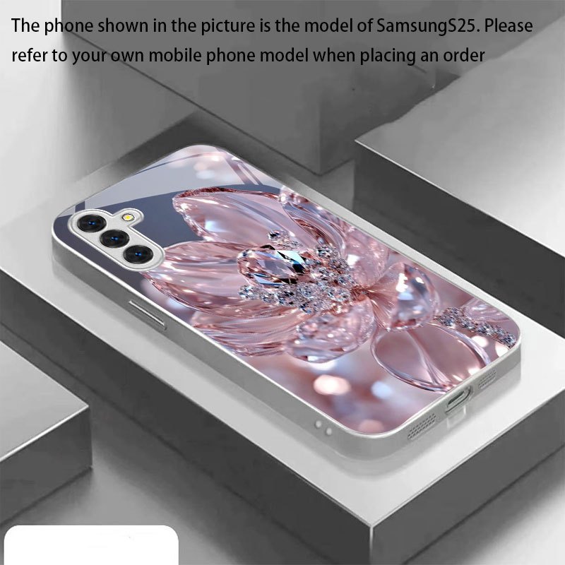 TEMU Phone Case: Glitter Diamond Metallic Paint Silvery Phone Case For Galaxy S25 Ultra/s25 /s25/s24 Ultra/s24 /s24
