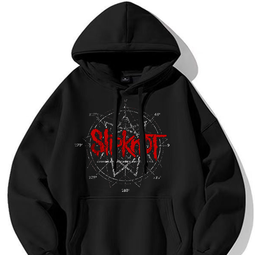 

Slipknot Splattered Printed Hoodies, Men's Cool Hoodies, Men's Casual Graphic Design Pullover Hoodies And Kangaroo Pocket Streetwear For Winter And Autumn, As Christmas Gift