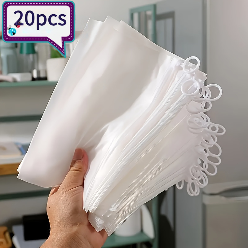 E-shop 20 Stück Wiederverwendbare Transparente Plastik-Reißverschlussbeutel mit Griffen - Hochwertige Faltbare Aufbewahrungsbeutel, Langlebige