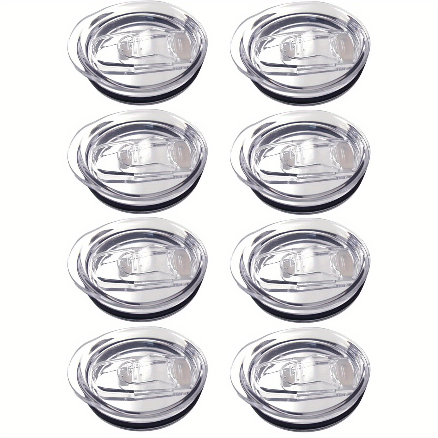TEMU 8-pack Plastic Skinny Tumbler Lids - 20 Oz - Skinny Tumblers And Cooler Cups - Splash Resistant And Spill Proof Lids
