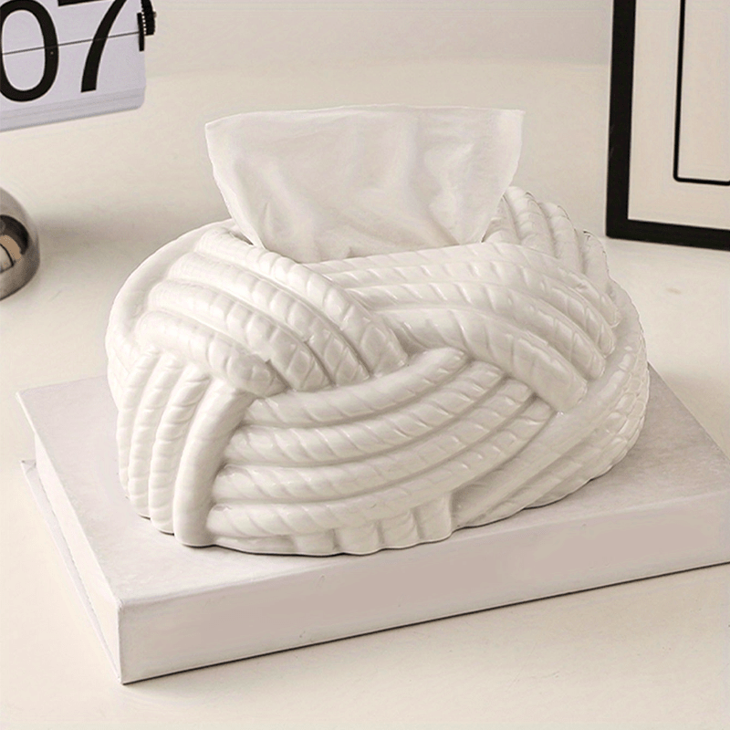 1pc elegant ceramic tissue box holder - modern   decor with  , bathroom vanity organizer, living room, bedroom, dining table decoration - housewarming gift for home, office, or hotel - durable ceramic construction, decorative storage solution, bedroom accessory, contemporary design,    , stylish organizer, interior designers,  , minimalist organizer, premium  , napkin dispenser,   Product details 1