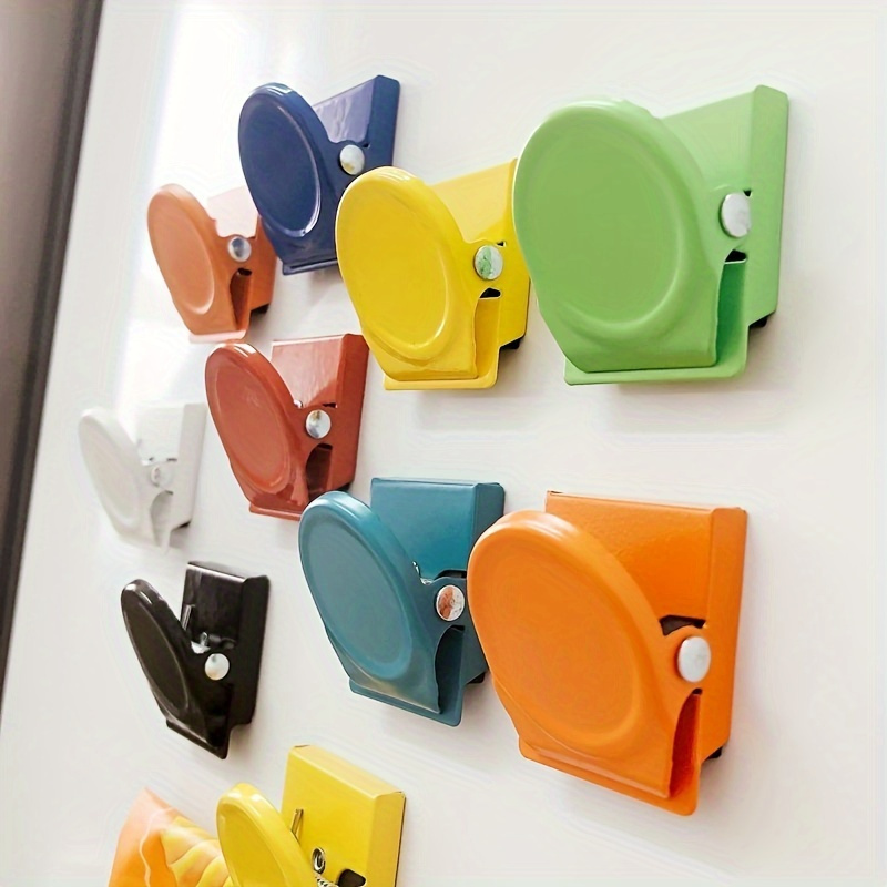 set di 5 clip magnetiche per ufficio e frigorifero - organizzatore di documenti multiuso  ,   per casa e cucina, regalo di natale  