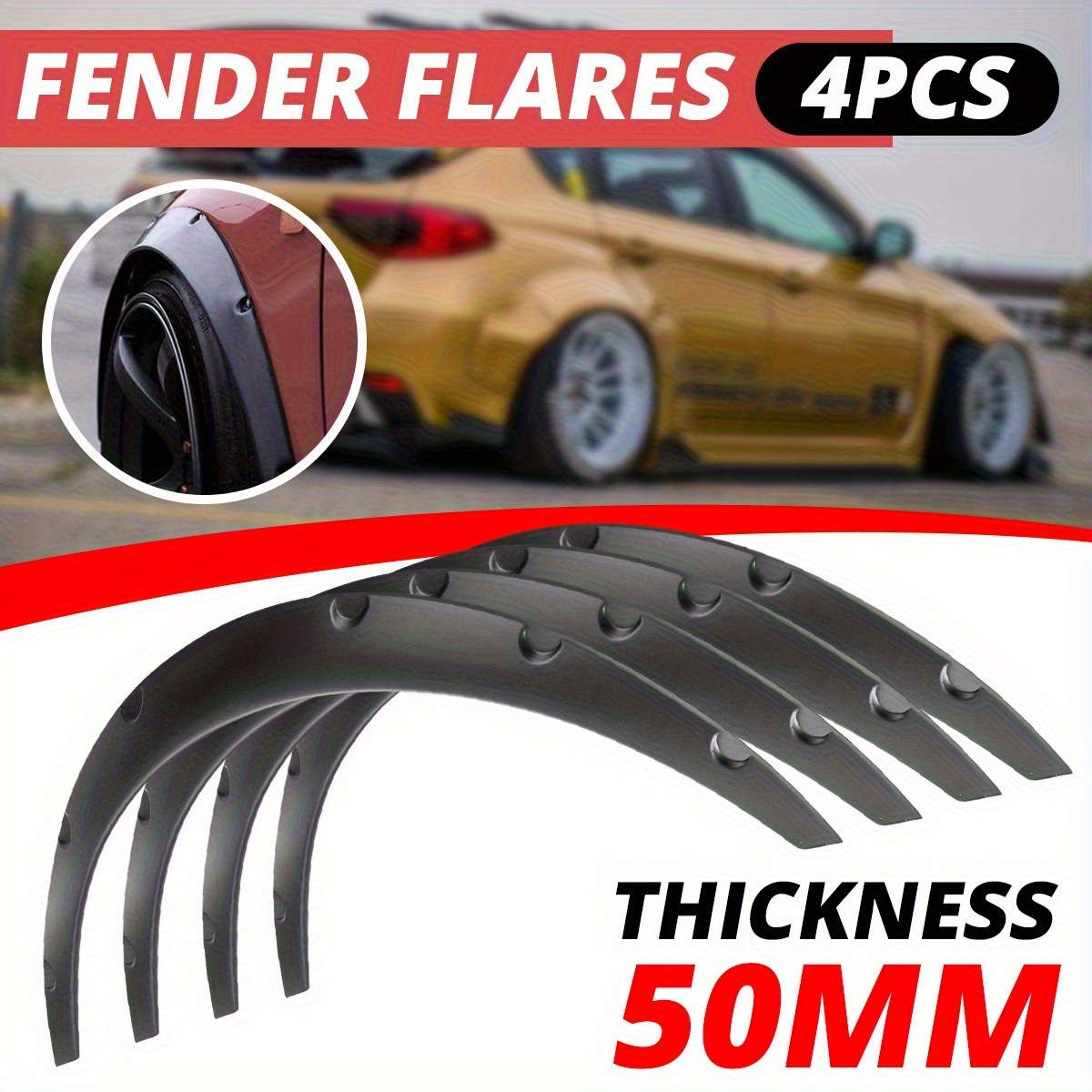 Universelle Auto-Schutzbleche, Spritzschutz,  -Liner, Radkasten-Karosserie-Kit,   für for  , for  , Golf, MK5, MK6, MK7, 4 Stück, Fahrzeugschutz, Schlankes Design, Langlebiger Schutz, Spritzschützer, Fahrzeugbesitzer, Autozubehör, Moderne Autoteile, Langlebiges Material, Auto-Schutzbleche, DIY-Autoreparatur