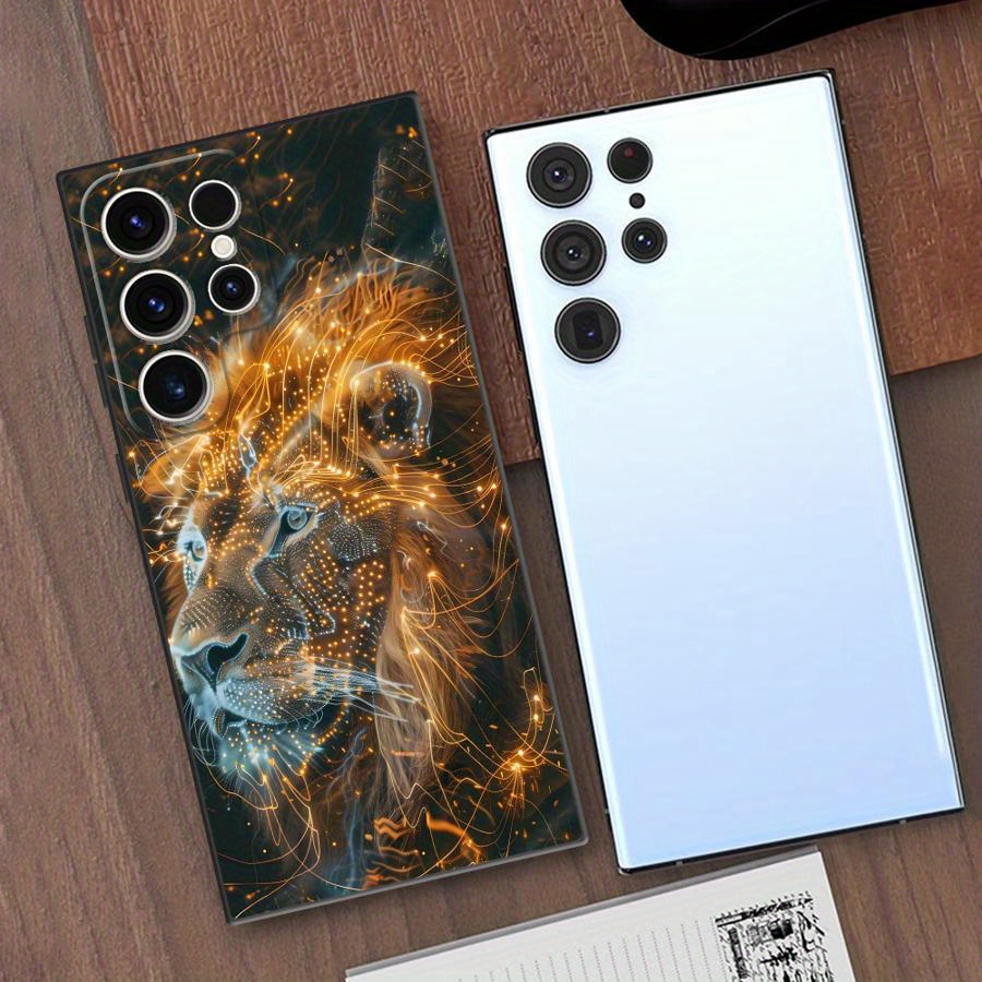 phone case fluorescent line lion case suitable for for galaxy note10 9 s23ultra s25 ultra note 20 ultra s24 s10 s9 s22 plus s25 s20 s21 fe cover s23 fe s24ultra s25
