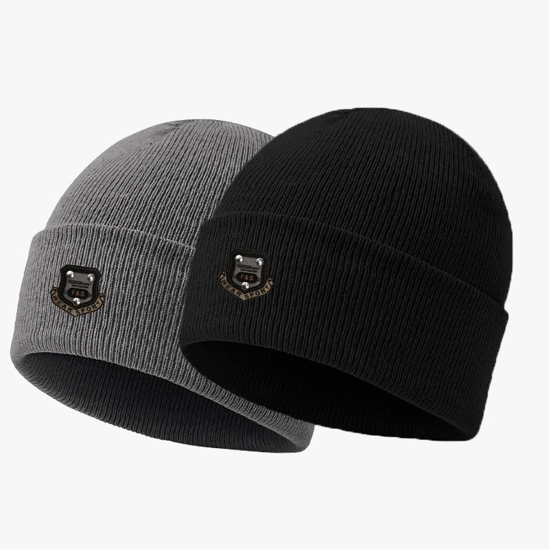 TEMU 2pcs Solid Color Versatile Autumn Winter Outdoor Hats, Thickened Warm Knit Beanie Hats. Suitable For Skiing, Mountain Climbing, Sports And Daily