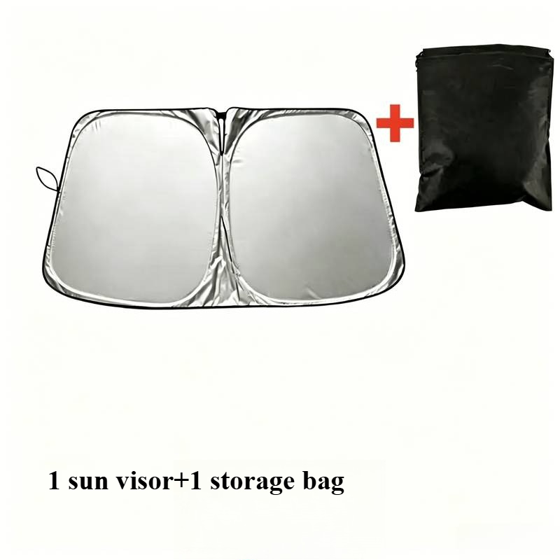 TEMU Foldable Car Front Window Sunshade With Reflective Layer To Block Sunlight And High Temperatures, Effectively Shield Against Harmful , Reduce