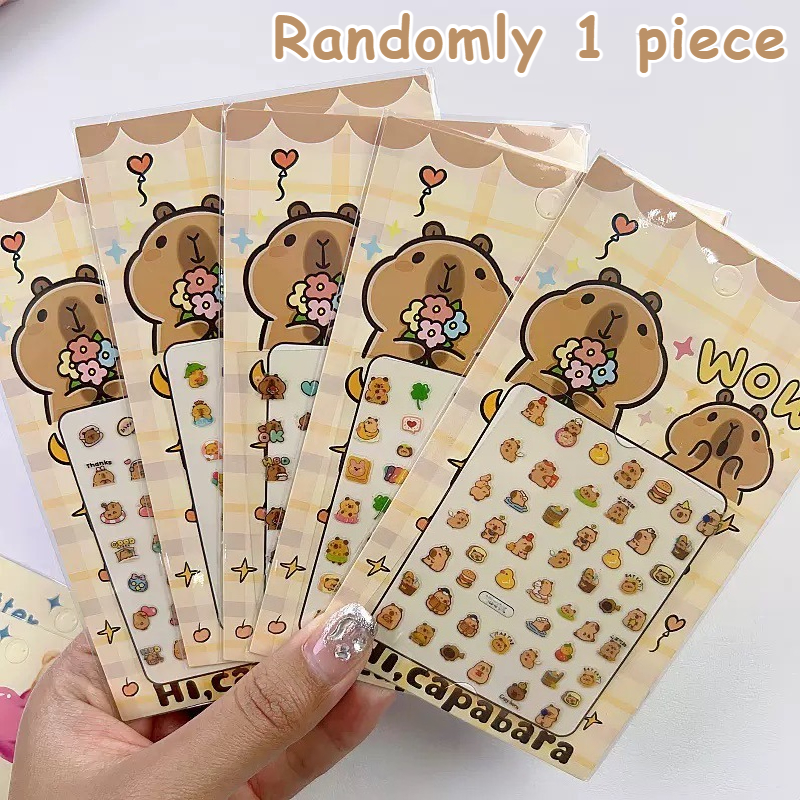 TEMU 1pc, Capybara Series Nail Stickers And Decals, Featuring Cute And Small Designs, Perfect For Nail Decoration. Suitable For Daily Use, Parties,