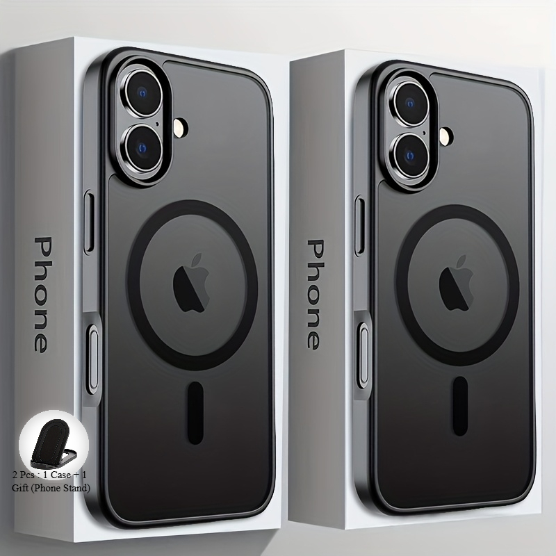 TEMU Custodia per telefono - Set 2-in-1: Custodia + Supporto per telefono 2026 Premium Ricarica Wireless Magnetica, progettata per modelli di iPhone,