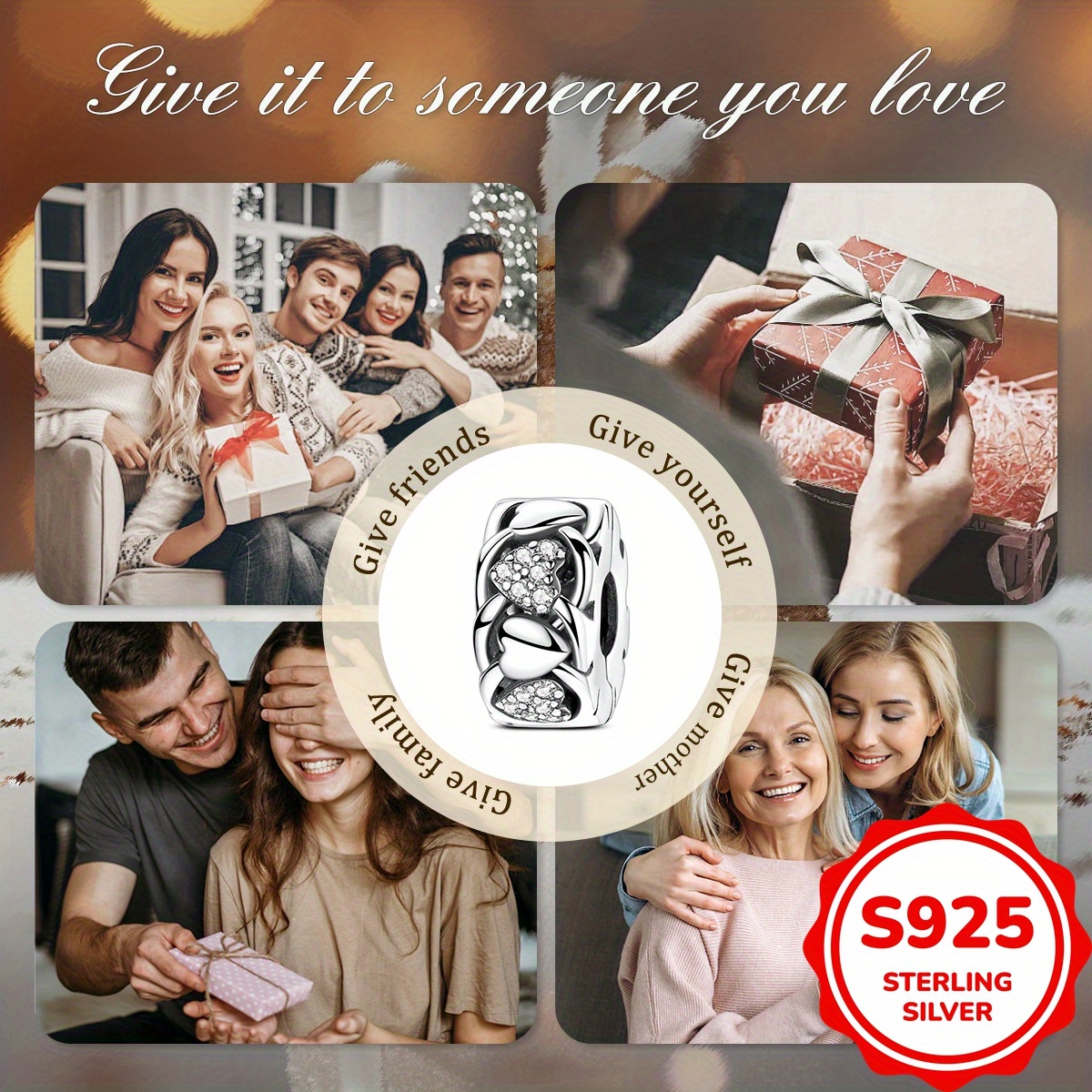 GNOCE 925er Sterlingsilber Geburtsstein-Charm – Herz-Anhänger Mit Perle Für Armband Oder Halskette, Perfektes Geschenk