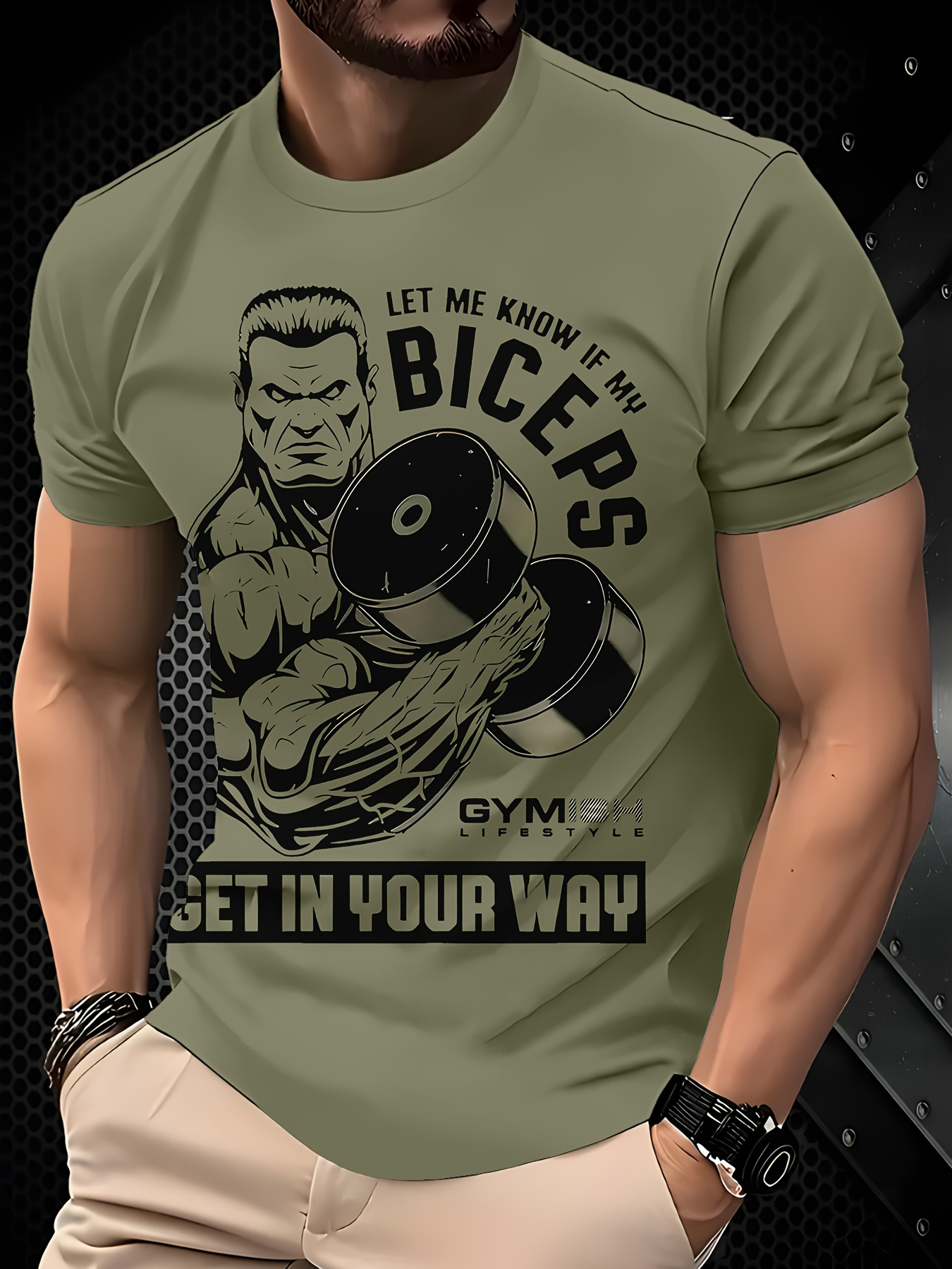 maillot gym hommes t shirt olive muscle bip Temu Belgium