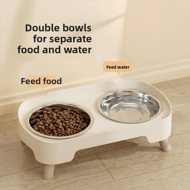 2026 and dog feeder high sided ensures for pets cute and practical water and food dispenser stainless steel non slip dual bowl design easy to   multiple colors Product details 2