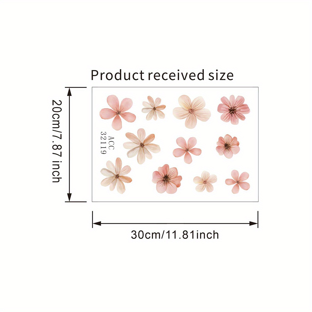 Retro Style Floral Decorative Stickers, Suitable For Bedroom And Living Room Decor