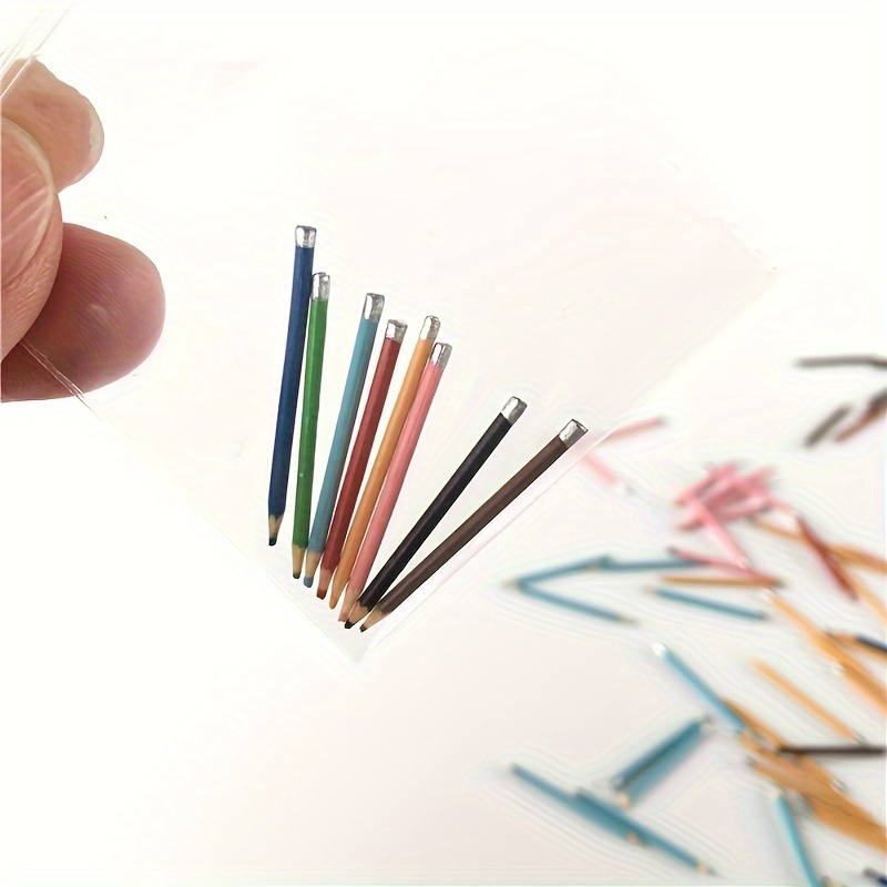 Image of 8pcs/set Colorful Mini Miniature Pencil Model Additions Simulation Model