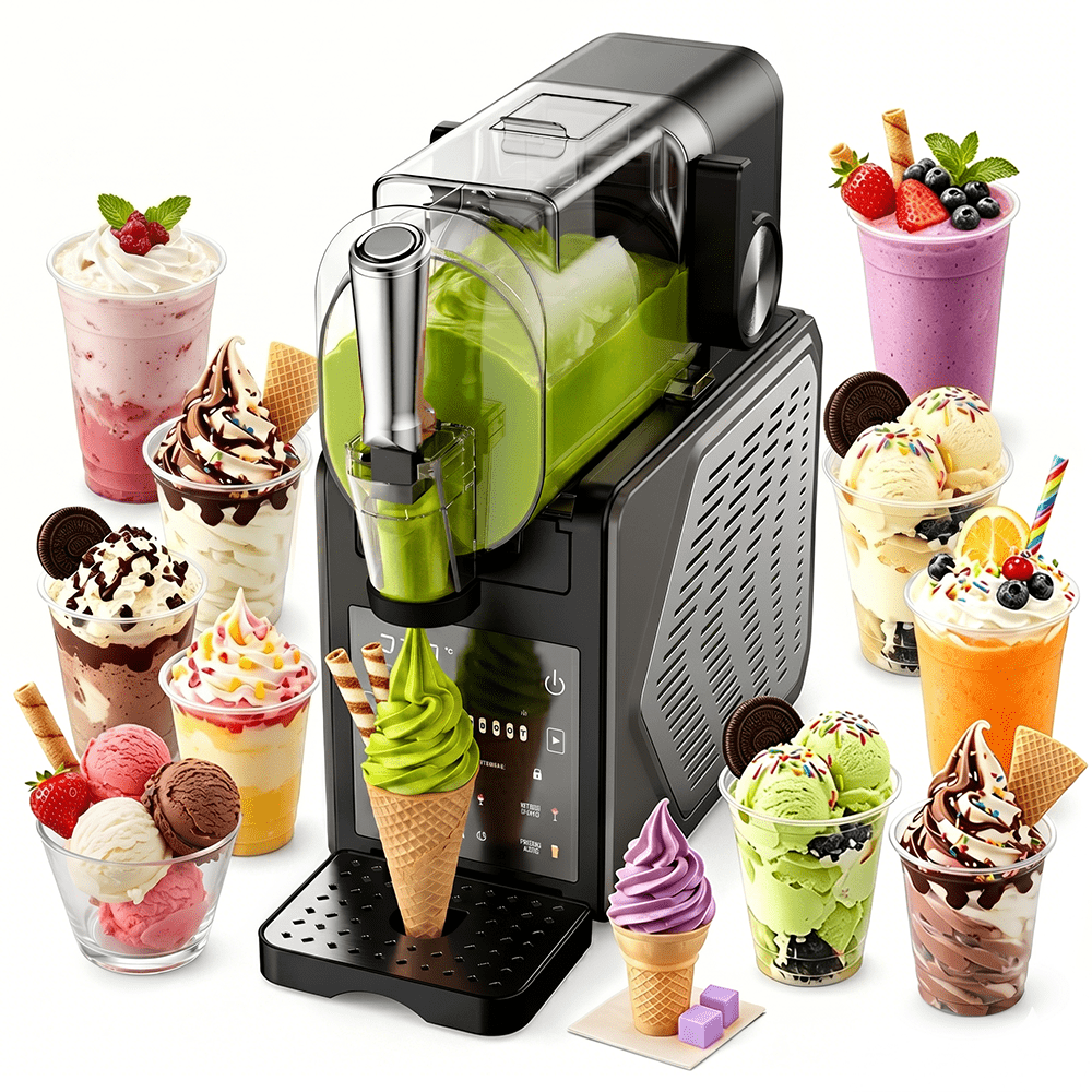 2-in-1 Maker & Smoothie Maker - 92oz Smoothie Maker, Cubes Required, Self-cleaning, Beverage Maker, Ice And Snow Maker With 6 For Ice Cream, Smoothies, Margaritas, Smoothies, And