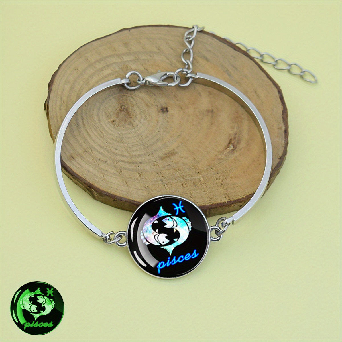 Adjustable Constellation Luminous Glass Charm Bracelet