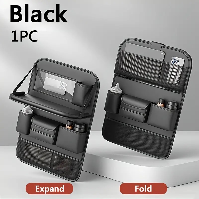 TEMU Bolsa de Almacenamiento para Respaldo de Asiento de Coche, Multi-Bolsillos, Organizador Universal para Auto, Adiciones Interiores, Duradera,