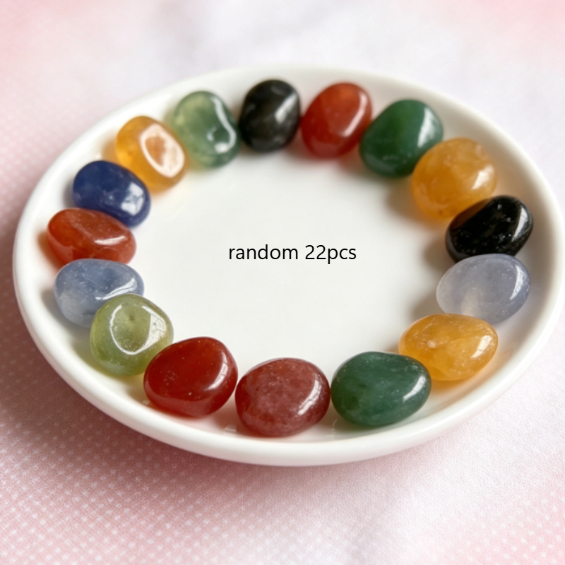 TEMU 22pcs Natural Polished Crystal Stones Suitable For Aquarium Fillers, Terrariums, Jewelry Making, Shui Decor - Gemstones Gift For Home,, Fountain