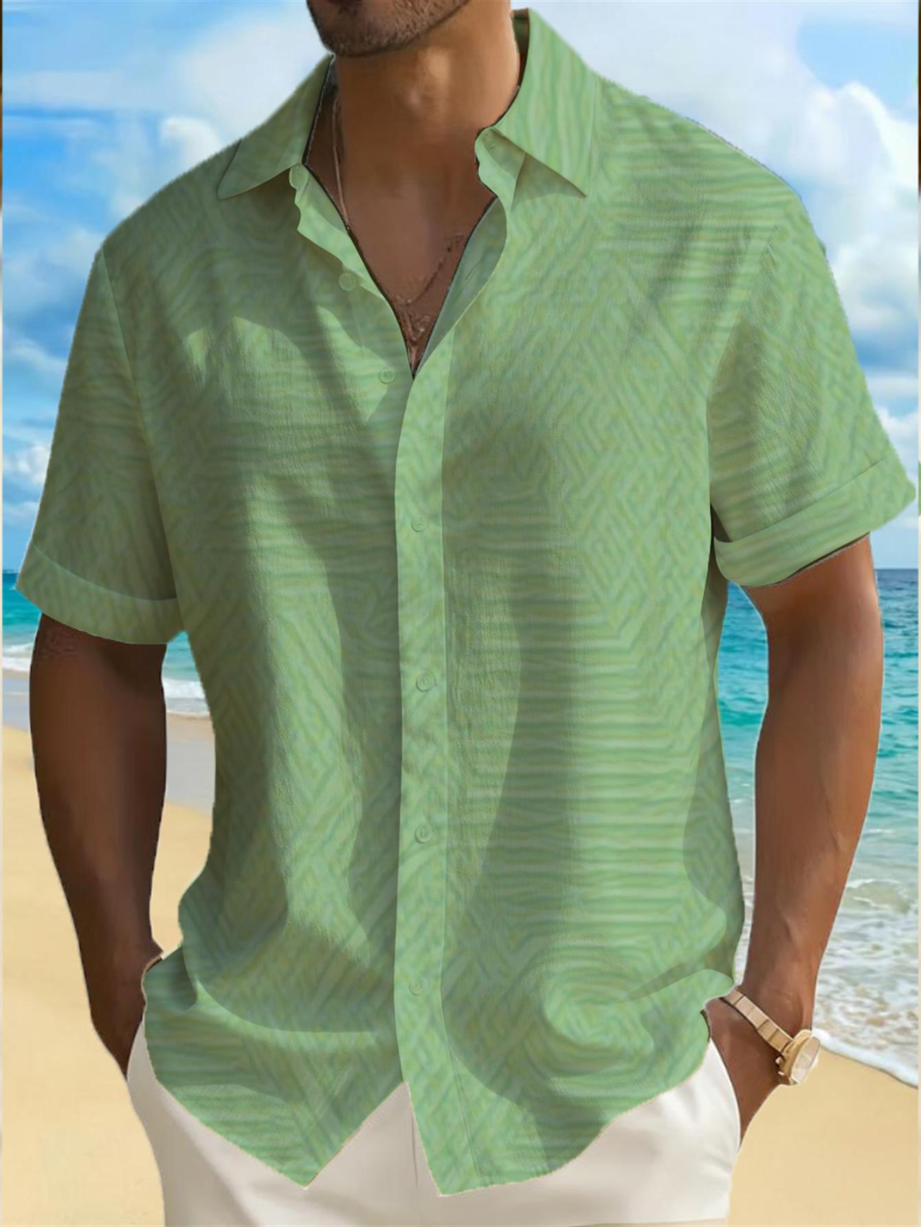 green dress shirt men sold on Temu United States