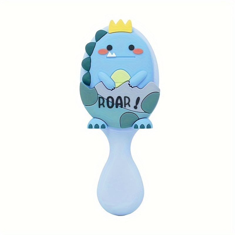 E-shop 1 Stück Dinosaurier Mini Entwirrungsbürste Massage -Statik Luftkissen Haarkamm Nass Trocken Tragbare Haarbürste Salon Styling Zubehör Geschenk