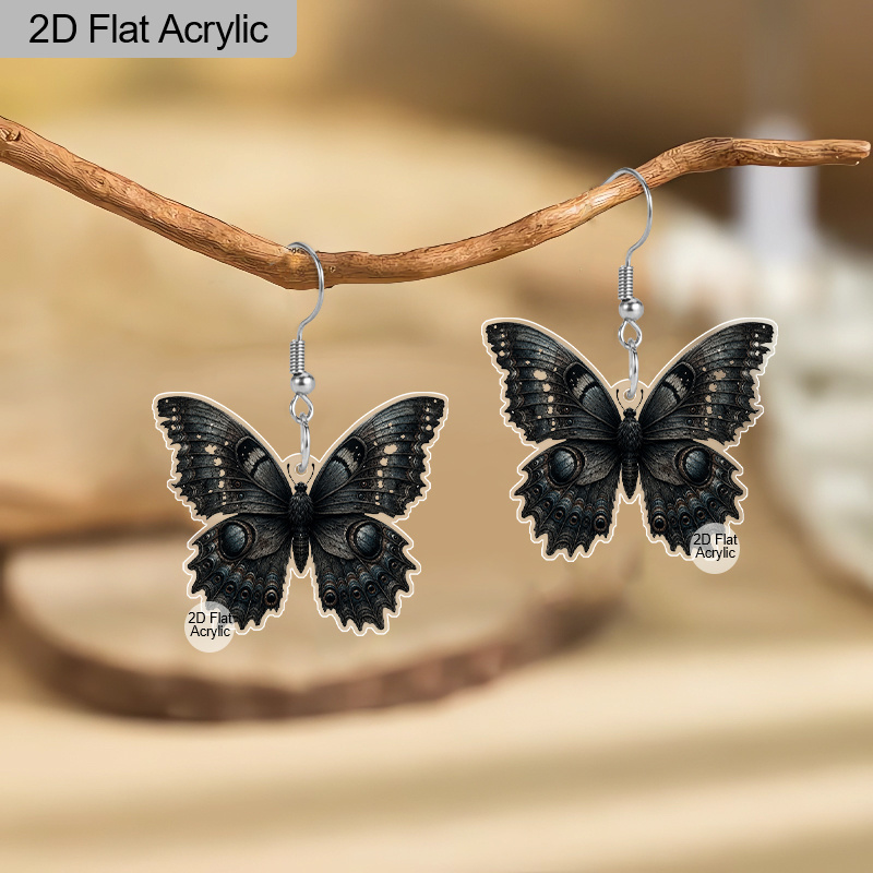 Women's Halloween Butterfly Theme Acrylic Earrings — Fun Gift