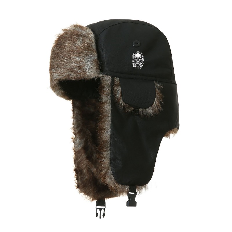 TEMU Men Winter Trapper Hat Ushanka Hat Lined Windproof Ear Flap Warm Ski Cycling Cold Weather Cap