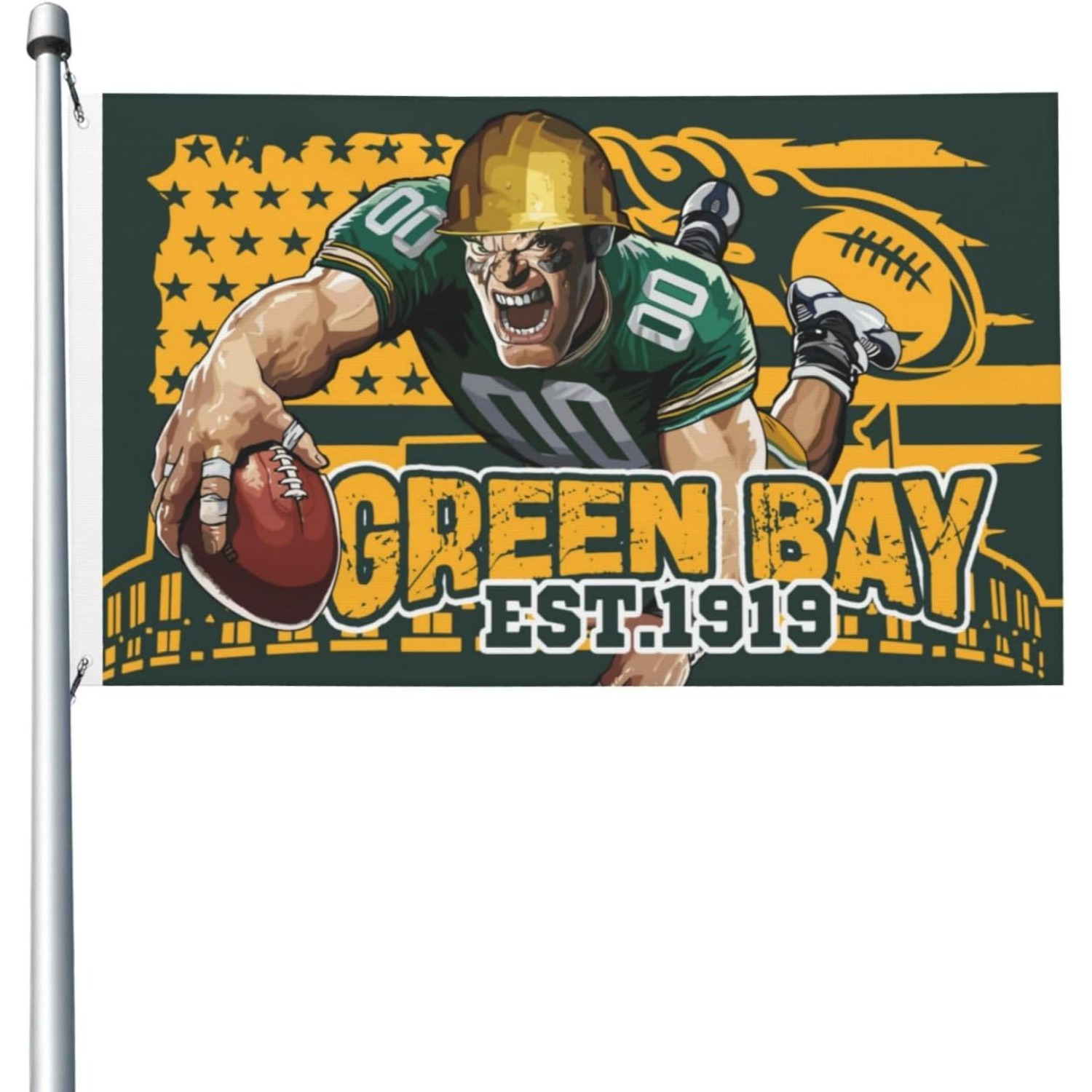 

1pc 3x5 Ft Polyester Flag, Large Single-sided Banner, Outdoor Decor, 100% Polyester, Multipurpose Use, No Electricity Needed, Team Merchandise Gift