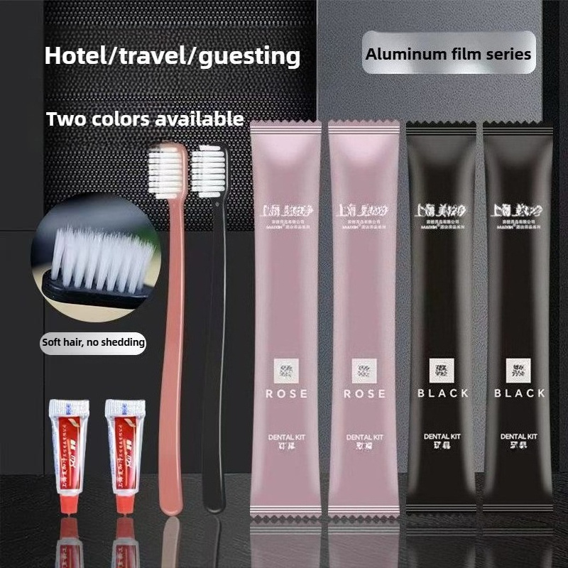 Portable Travel Toothbrushes and Toothpaste Sets, Full-Size Design
