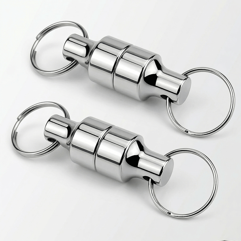 TEMU 4 pezzi Fibbie magnetiche in metallo, Ganci portachiavi per carichi pesanti, Chiusure multiuso per zaini, attrezzatura da campeggio, utensili da
