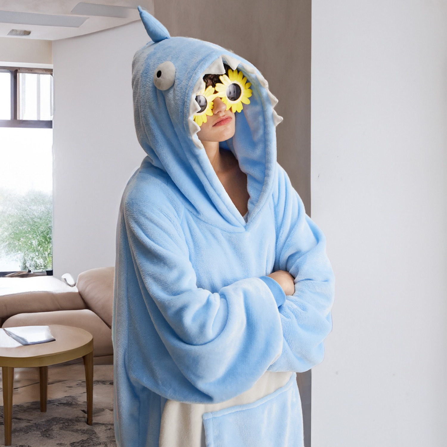 

1pc Bedsure Blanket Hoodie For Adults - , Polyester Fleece, , / , Use