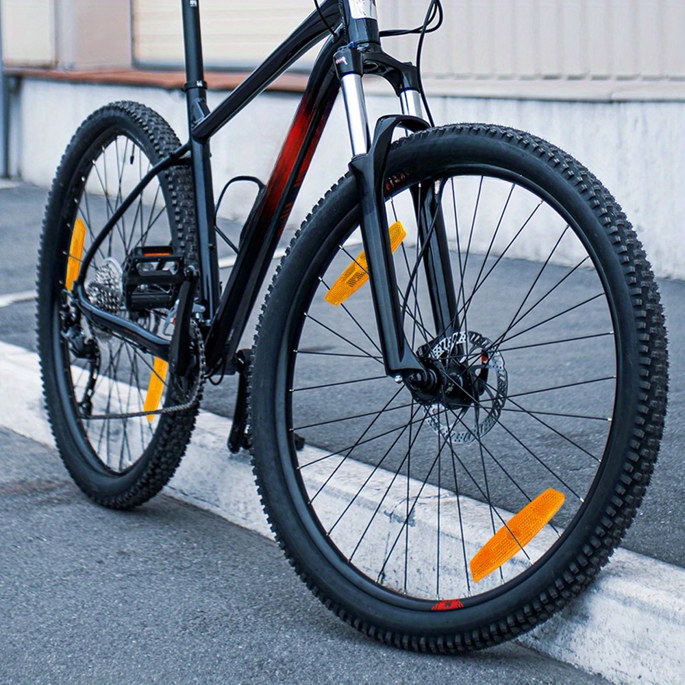 bicycle wheel spoke reflectors yellow high visibility pvc Temu