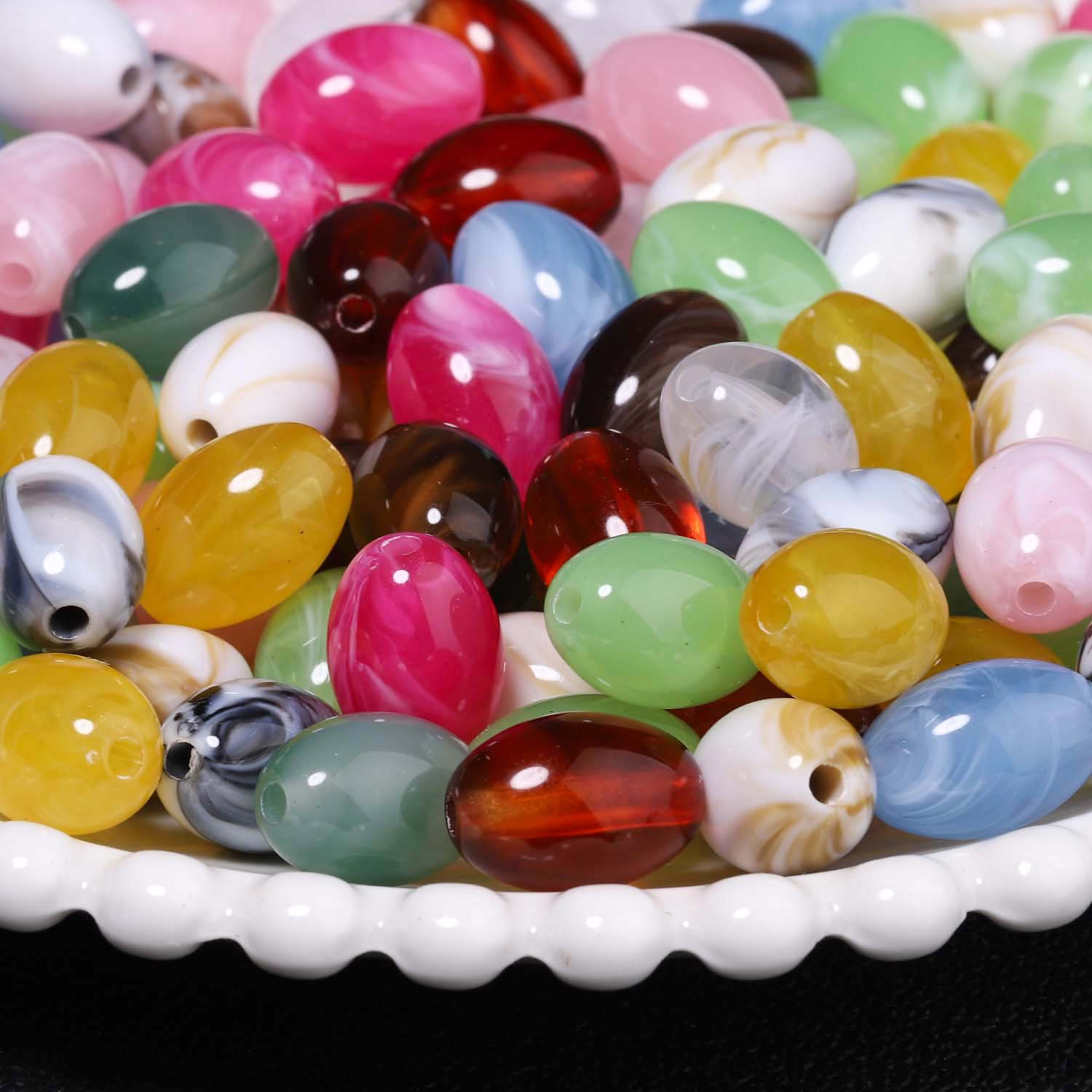 11X16Mm Multi-Color Acrylic Seed Beads for DIY Jewellery Making