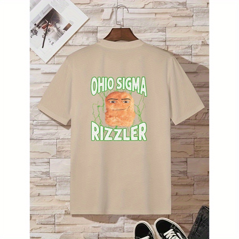 

Patterns Funny Ohio Rizzler Spring And Summer Men's Short-sleeved T-shirts Printed Tops Summer T-shirts