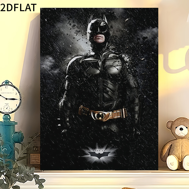 TEMU 2d Flat, 2d Flat, Posters And Prints 1pc Frameless Painting, Licensed Warner Batman, Superman, Flash, Wonder Woman Etc. Decorative Cartoon Anime