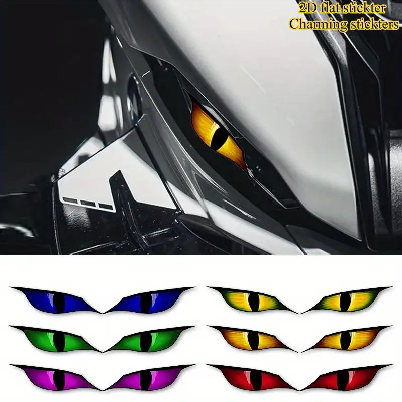 Autocolante 2D plate, D-plane, impermeabile cu Ochiul rău pentru decorarea farurilor de motocicletă, rezervoarelor de ulei, panourilor laterale, scuterelor electrice, accesorii pentru scutere, potrivite pentru autocolante de cască de motocicletă, decor motocicletă, decalcomanii pentru rezervor de