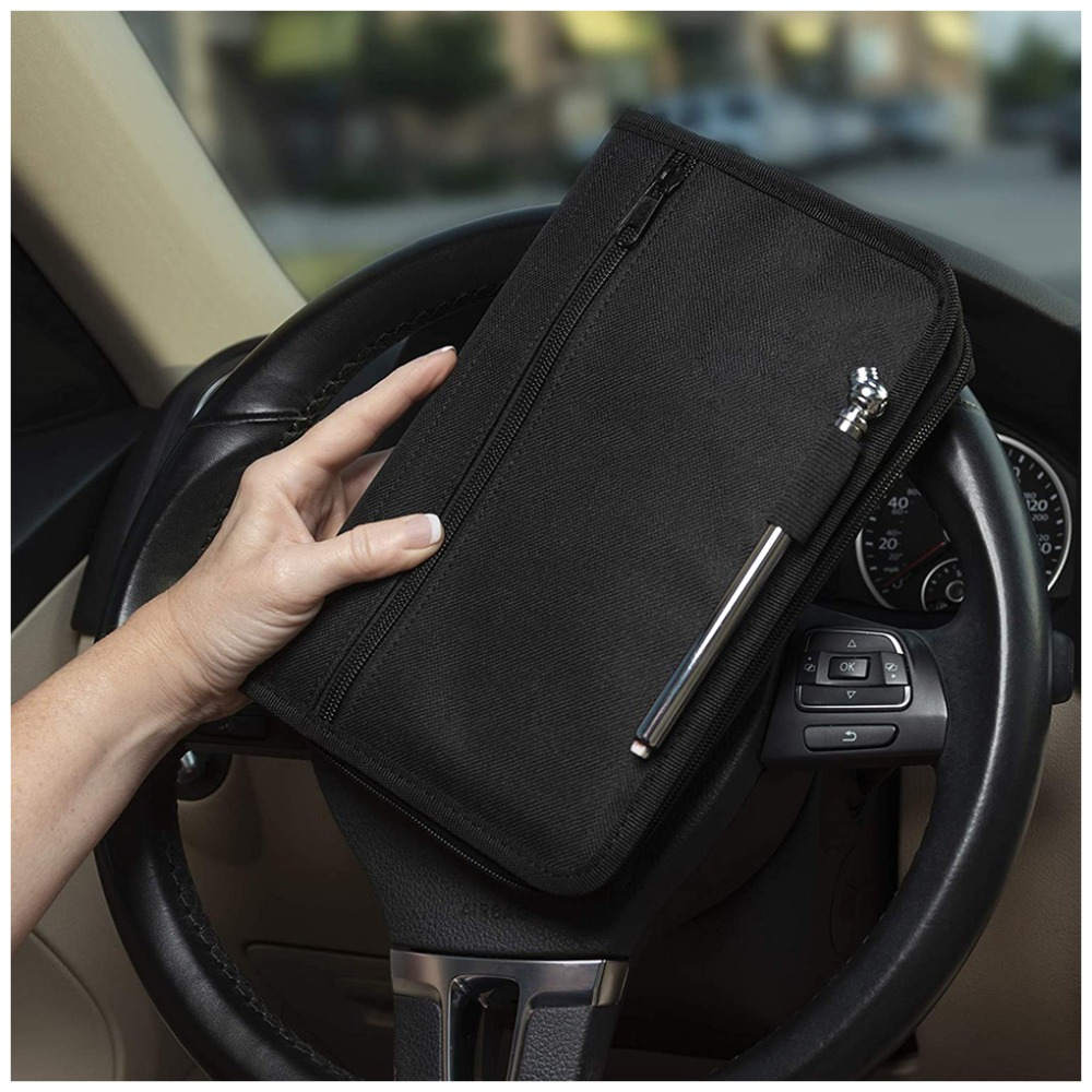 E-shop 1/2 Handschuhfach Organizer - Auto Dokumentenhalter - Bedienungsanleitung Tasche - Fahrzeug Aufbewahrung Wallet für Kennzeichen und