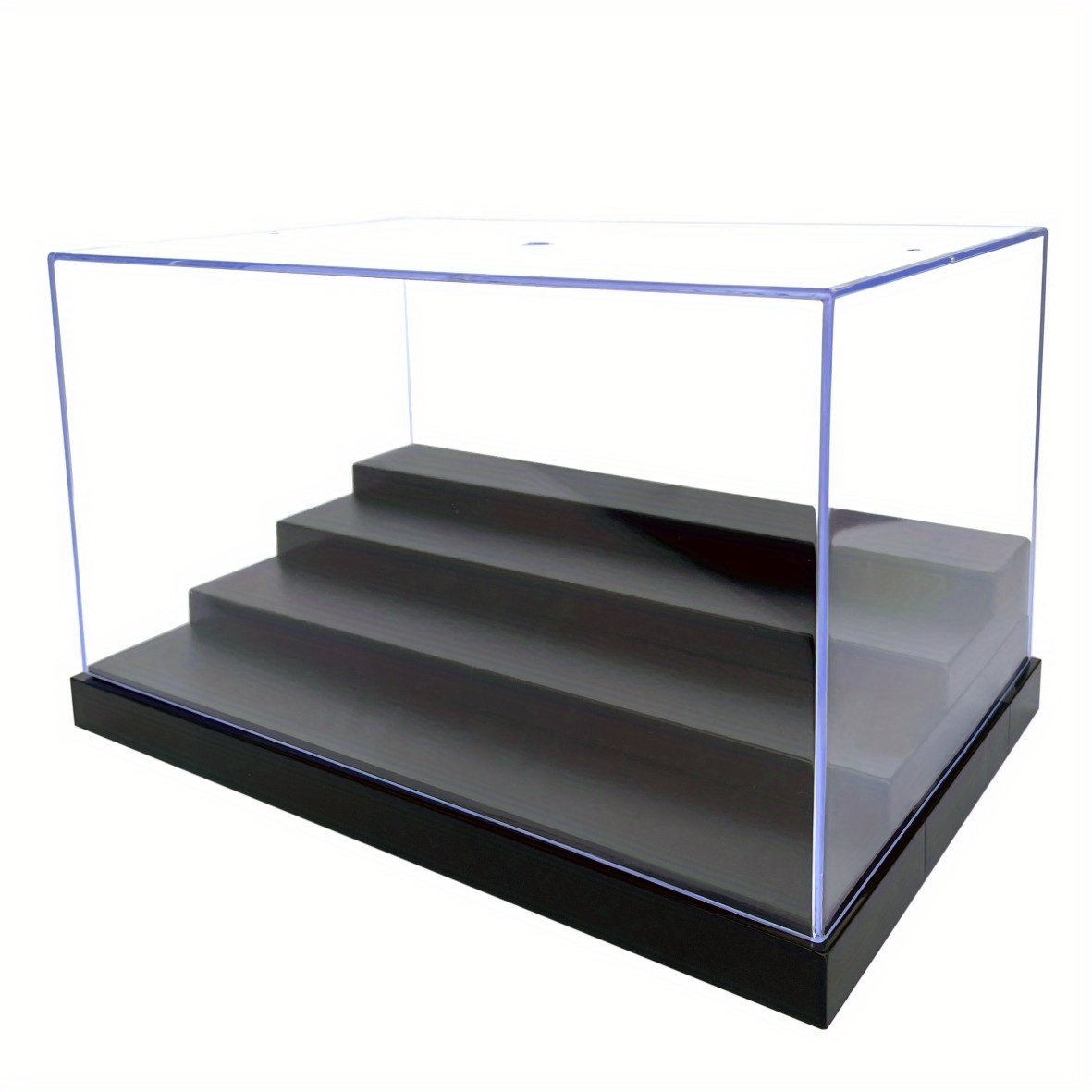 TEMU 1 Clear Acrylic 4-step Display Case With Multi-tier Shelving - Heavy-duty Dustproof Box Suitable For Collectible Figures, Dolls, Action Figures,