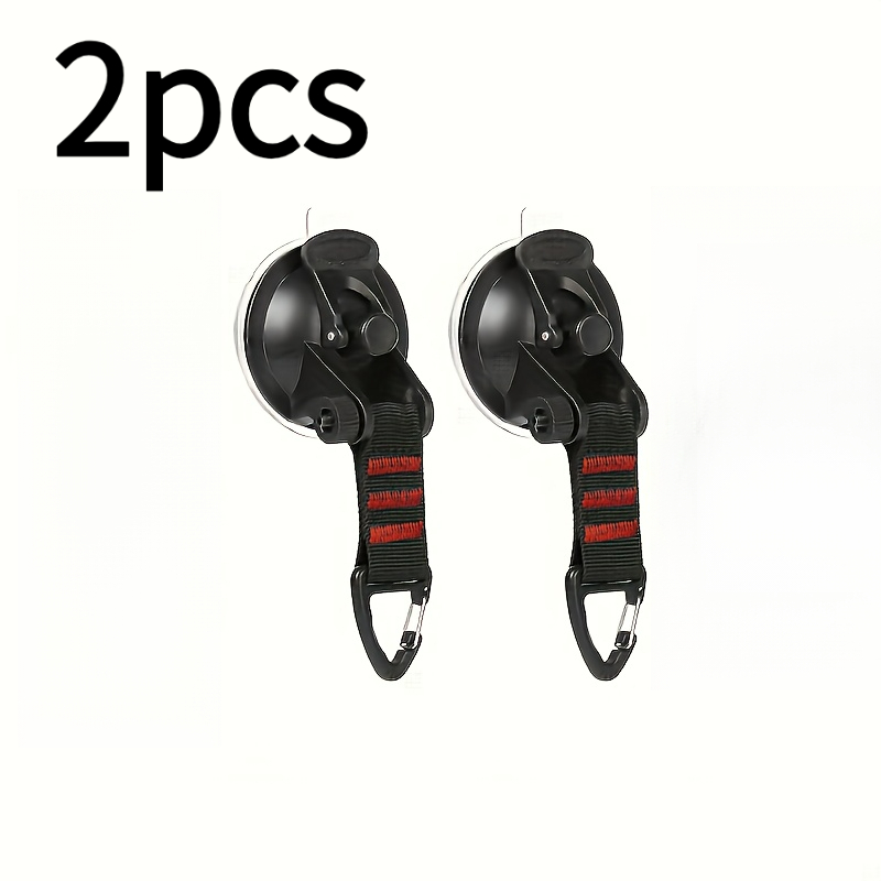 Image of 2pcs Heavy-duty Suction Cups With Clips & Hooks - Upgraded Suitable For For -terrain Vehicle Roof Mount, Windshield Wiper, Camping Gear, Motorcycle, Car Roof Bracket For Suvs, Motorcycles, (no)