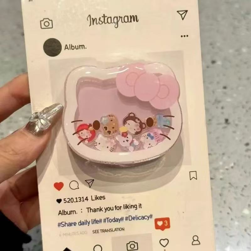 Image of Air Cushion Support Stand - Cute Cartoon Design, Adhesive Style, Lazy Movie Watching Essential, Full Model Compatible! Internal Cute Additions Shaking , Fun, Creative Small Gift, Halloween Top