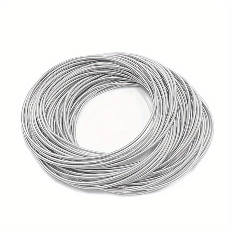 TEMU 10pcs Pulsera Elástica de Metal Antideslizante, Pulsera Artesanal de Alambre de Acero al Carbono