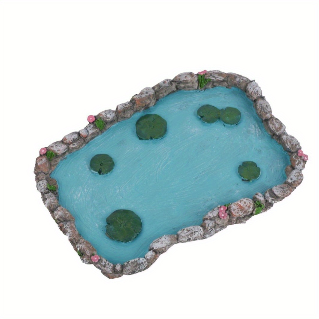 TEMU Mini Fuente de Mesa Zen con - Fuente de Agua Relajante de Resina para Escritorio, Tema Acuario, Jardín de , Bonsái y Decoración de Patio |