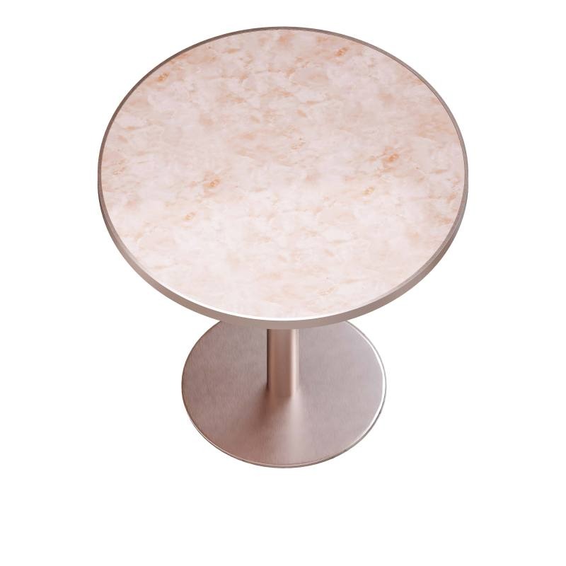 Round Modern Dinning Table 31. 5 Inches Bistro Table Tulip Table with Faux Marble Top, Easy Assemble, Sturdy Metal Frame Diameter