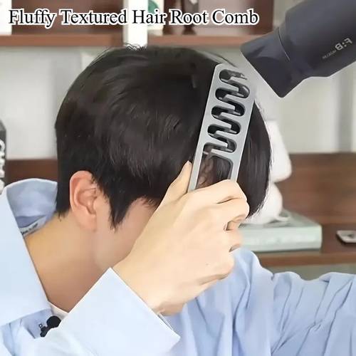 1pc korean style fluffy texture root comb for hair part coverage and high styling air bang hair tool serrated design for volumizing lift suitable for and salon use universal for straight wavy and curly hair