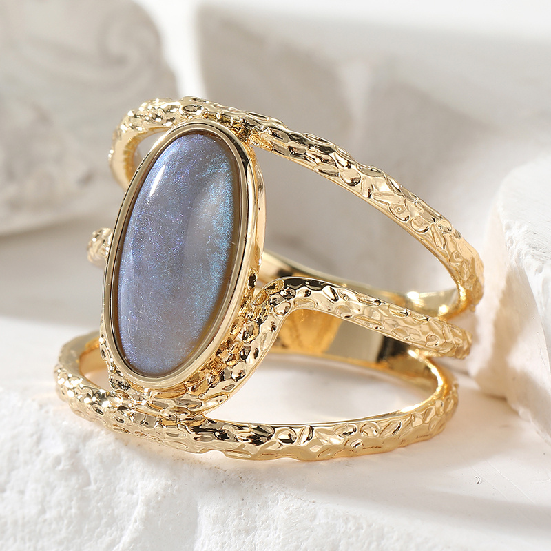Women's Retro Minimalist Irregular Shape Ring, Luxurious Aesthetic