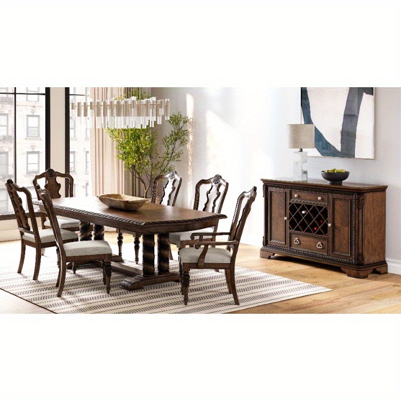 Traditional Side Chair - Elegant Brown & Robust Design