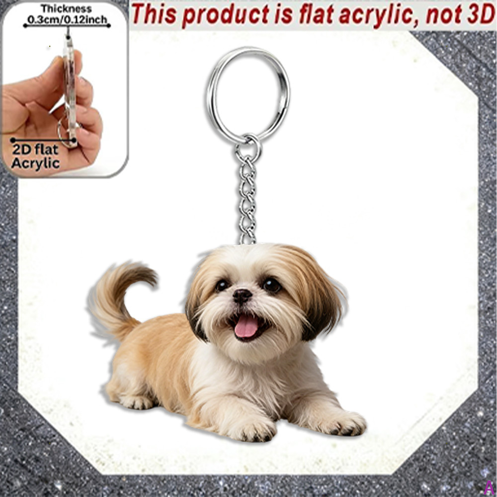 TEMU 2d Flat - 1pc 2d Flat, Exquisitely Designed Vibrant Acrylic Keychain, Suitable For Car Keys, Keys, Holiday Gifts, Decoration, Unisex, Perfect